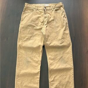 Carhartt Men's Tan Chino-Style Work Pants 34x32